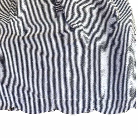 🆕Lauren James Seersucker Scallop Paperbag Skirt - Picture 6 of 7